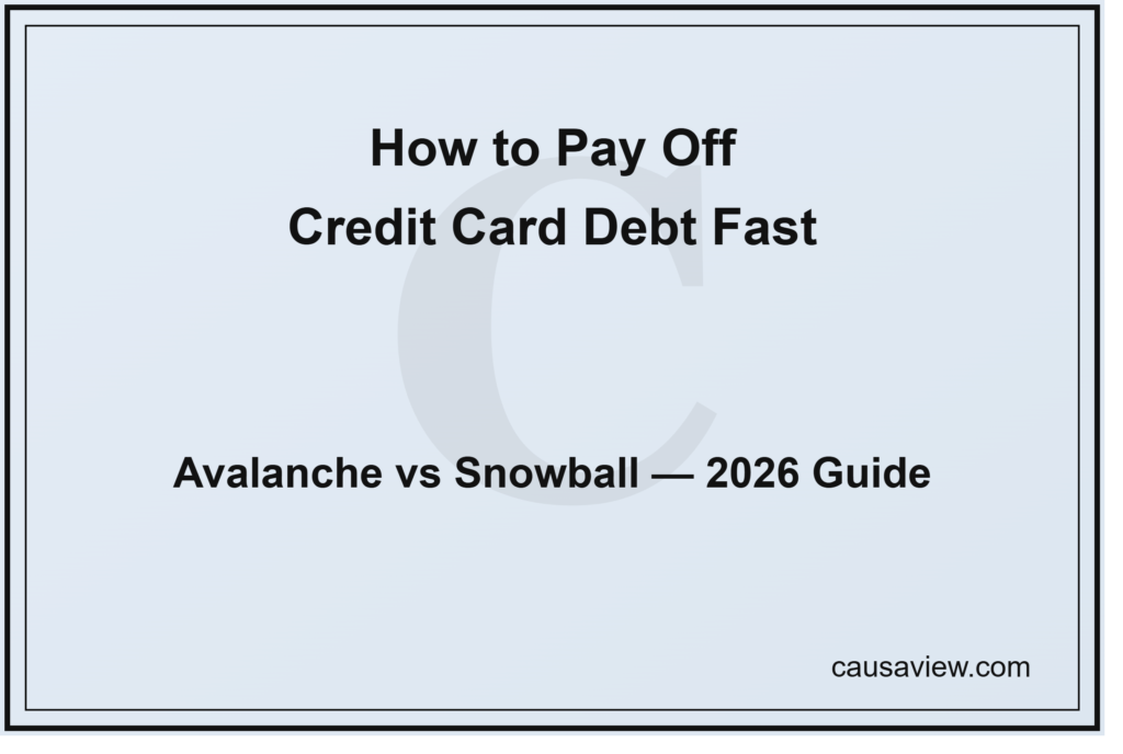 how to pay off credit card debt fast 2026 avalanche snowball method