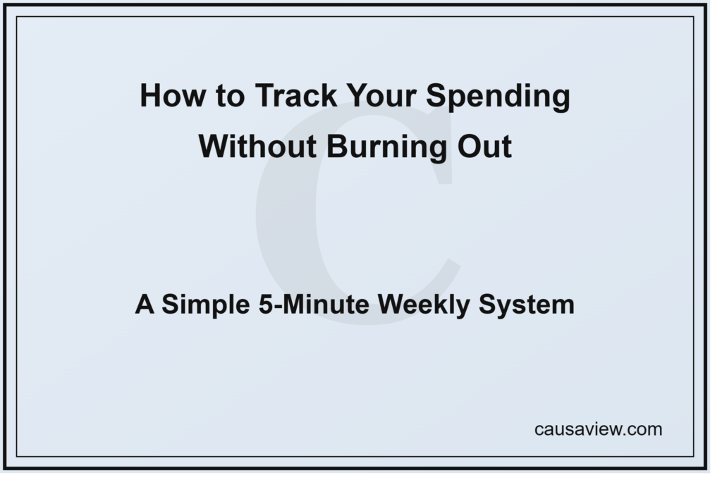 how to track your spending without burning out 2026 weekly system