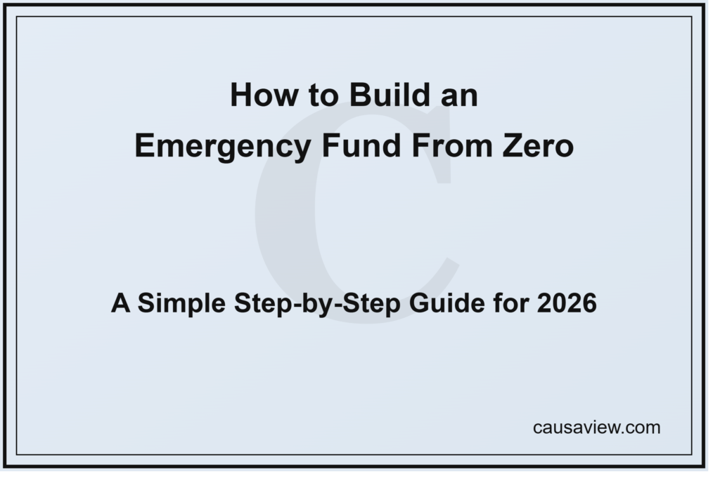 how to build an emergency fund from zero 2026 step by step