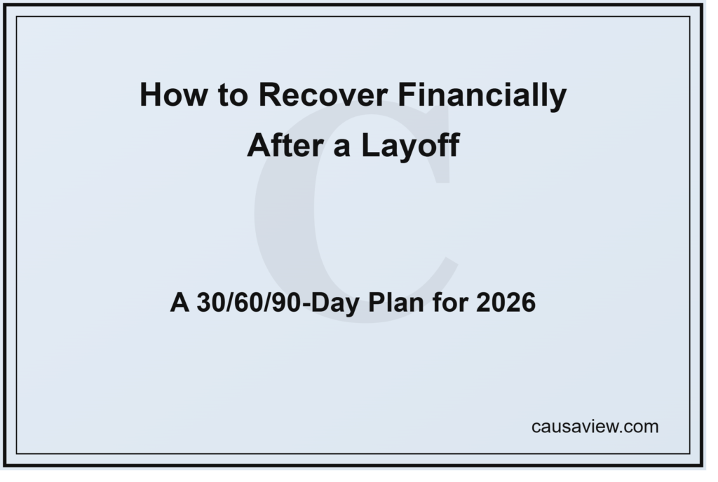 how to recover financially after a layoff 2026 30 60 90 day plan