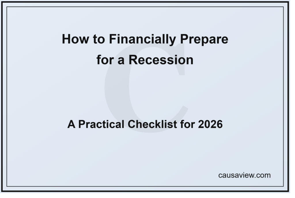 how to financially prepare for a recession 2026 checklist