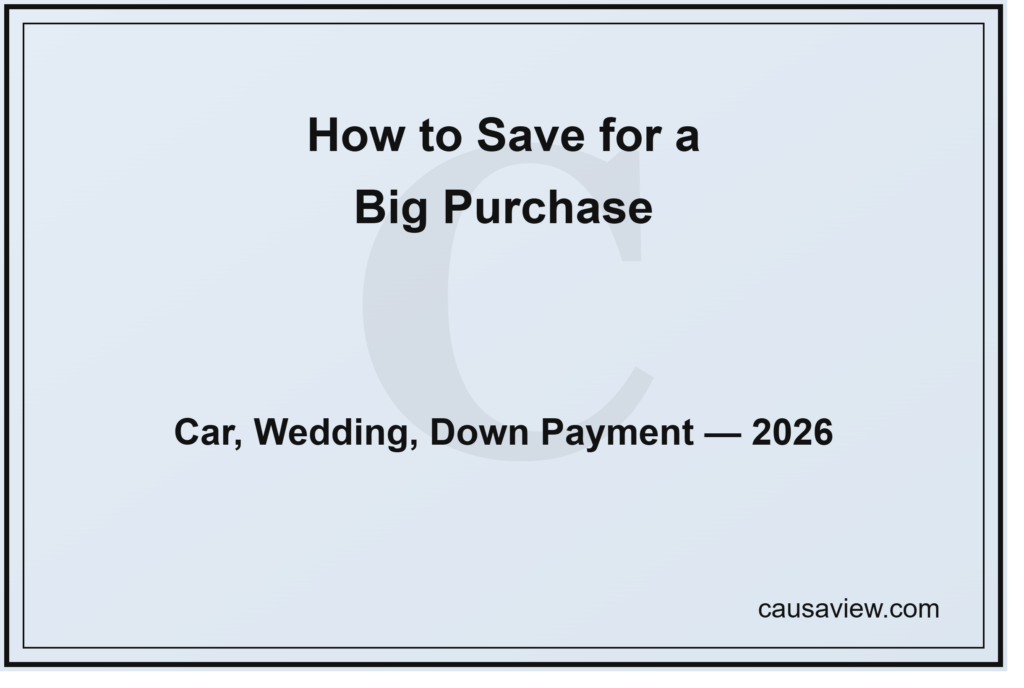 how to save for a big purchase 2026 sinking fund guide